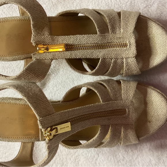 MICHAEL Michael Kors Tan Wedge Sandals - Picture 5 of 9